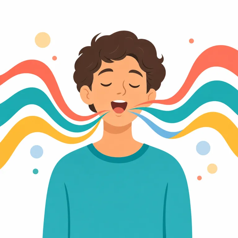 lilt（軽快なリズム・名詞）の覚え方イラスト — この「軽快なリズム」は、音や言葉が弾むように流れる感じを表す lilt です