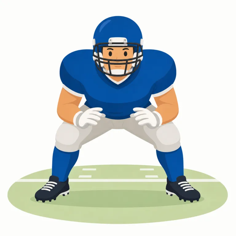 lineman（（アメフトの）ラインマン・noun）の覚え方イラスト
