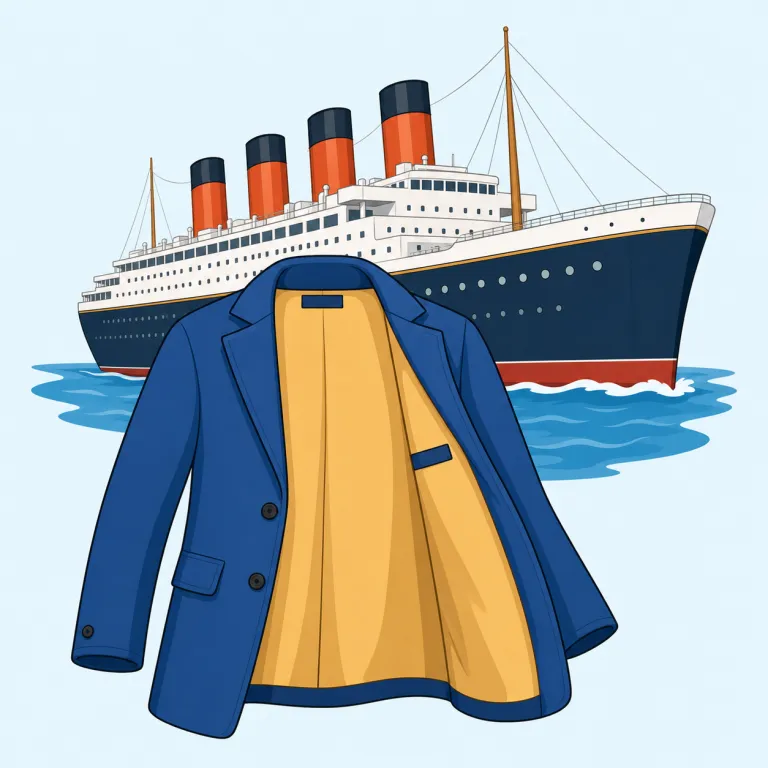 liner（裏地 / 定期船・名詞）の覚え方イラスト — liner はまず基本語 line を軸に覚えると二つの意味が分かれず残る