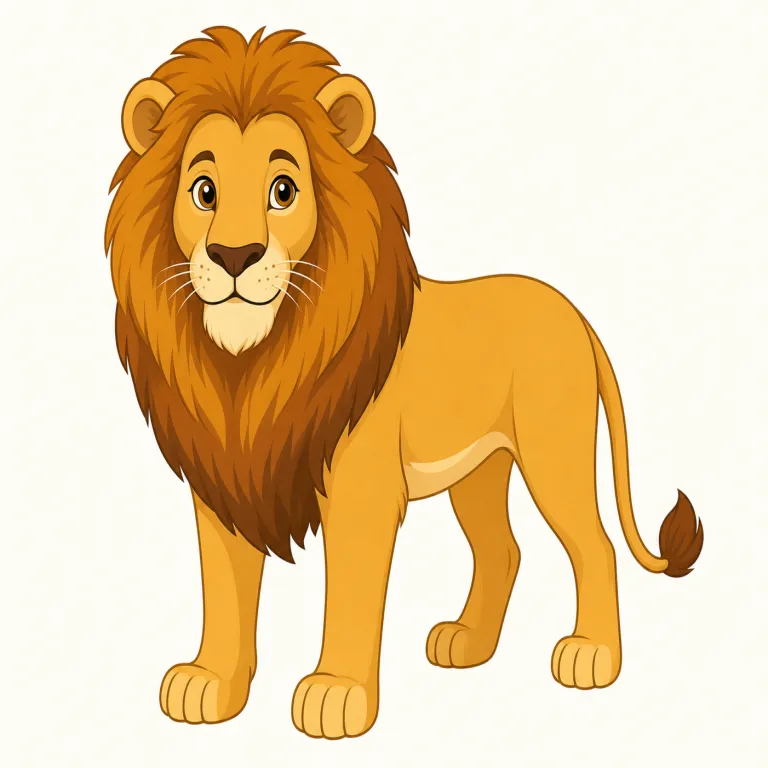 lion（ライオン・名詞）の覚え方イラスト — lion はまず「大型ネコ科」の基本語として tiger, leopard とセットで覚えると残りやすい