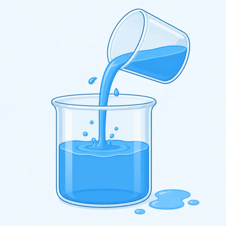 liquid（液体・名詞）の覚え方イラスト — 名詞では「何が入っているか」を聞くときの答えになる語、と考えると覚えやすいです