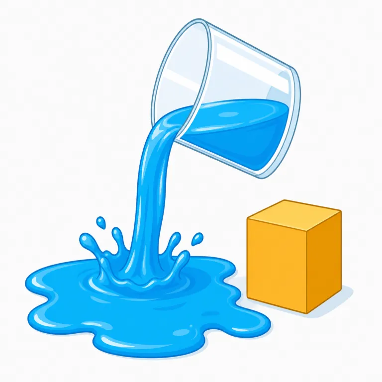 liquid（液状の・adjective）の覚え方イラスト