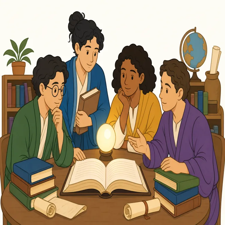 literati（文人・名詞）の覚え方イラスト — この意味の literati は、単なる「知識人」全般ではなく、文学・書道・絵画・批評などを担う教養ある文人層を指します