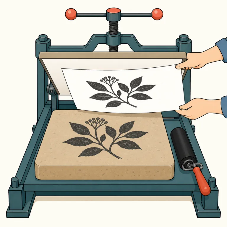 lithograph（リトグラフ・noun）の覚え方イラスト