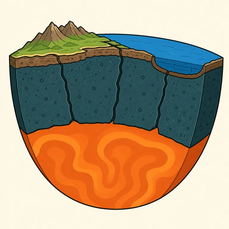 lithosphere（岩石圏・noun）の覚え方イラスト