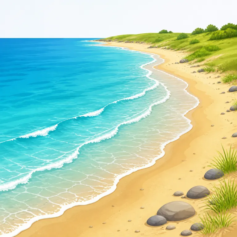 littoral（沿岸の・形容詞）の覚え方イラスト — まず coastal の少し専門的・学術的な言い換えとして覚えると定着しやすい語です