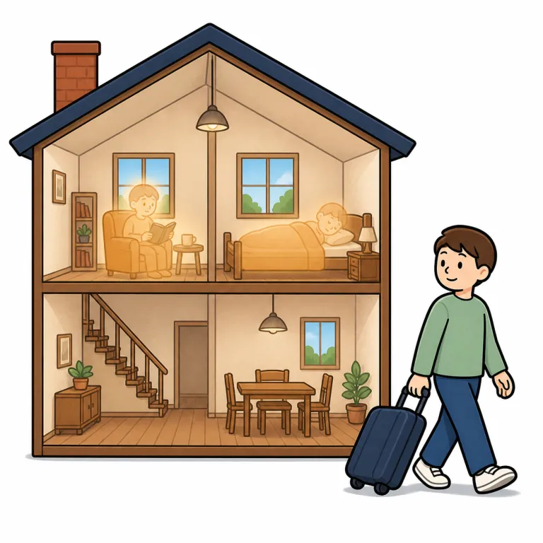 lived（住んでいた・verb）の覚え方イラスト