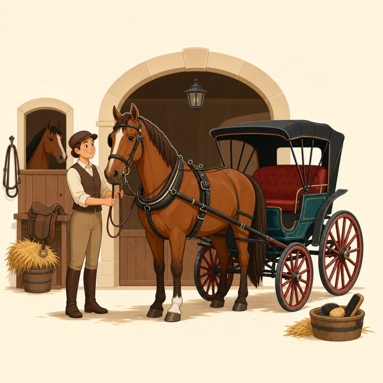 livery（貸馬車業 / 馬車の取扱業・noun）の覚え方イラスト