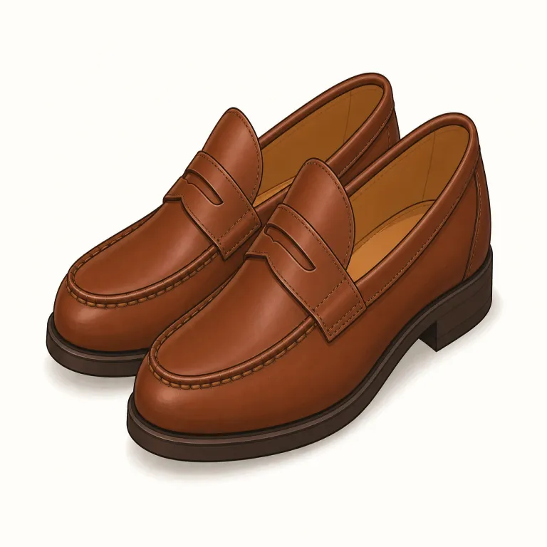 loafer（ローファー、ひもなしのスリッポン靴・noun）の覚え方イラスト