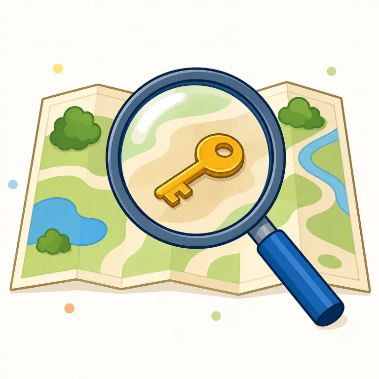 locate（位置する・動詞）の覚え方イラスト — location や local を知っていれば、locate は「場所をはっきりさせる動詞」とつながる