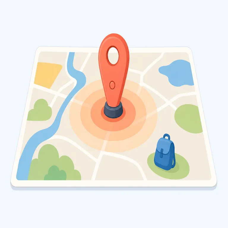 locator（位置特定装置・名詞）の覚え方イラスト