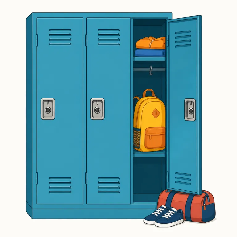 locker（ロッカー・名詞）の覚え方イラスト