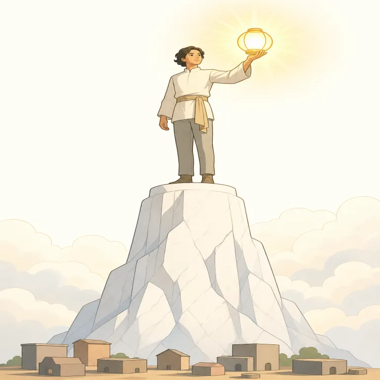 lofty（高尚な・adjective）の覚え方イラスト
