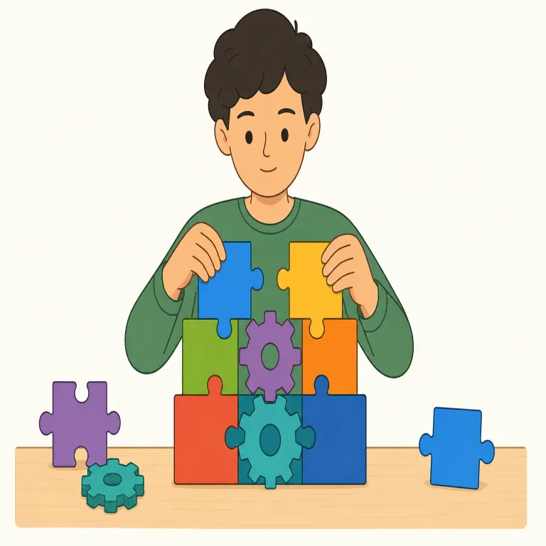 logical（論理的な・形容詞）の覚え方イラスト — logic を知っていれば、そのまま「logic 的な性質をもつ」→ logical とつながります