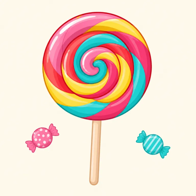 lolly（キャンディ・名詞）の覚え方イラスト