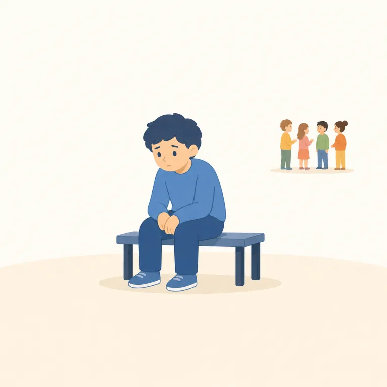 loneliness（孤独・名詞）の覚え方イラスト — このエントリでは loneliness を「寂しさ」という感情そのものではなく、「孤独」という、ひとりで切り離されている状態や概念として押さえます