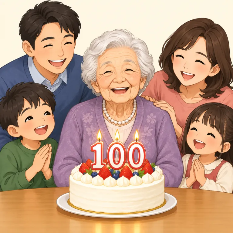 longevity（長寿・noun）の覚え方イラスト