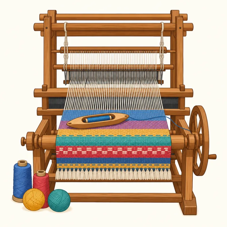 loom（織機・noun）の覚え方イラスト
