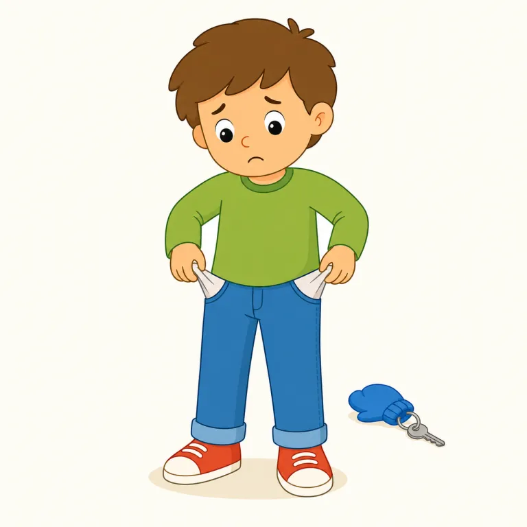 lose（失う、なくす・動詞）の覚え方イラスト — lose は、物・地位・機会などが自分の手元や支配から離れてしまう「失う、なくす」の意味です