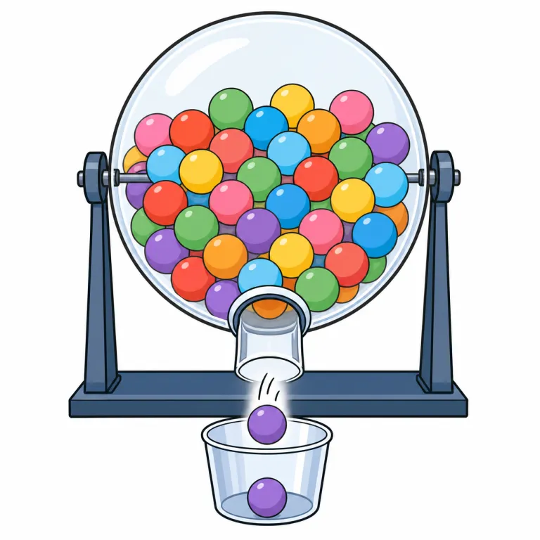 lottery（抽選・noun）の覚え方イラスト