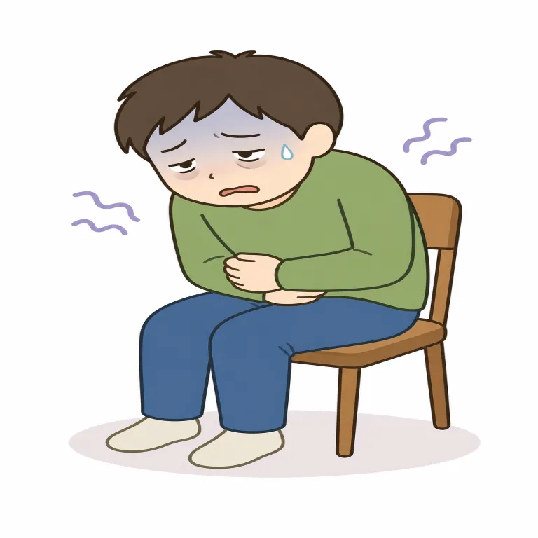 lousy（気分が悪い、惨めな・adjective）の覚え方イラスト