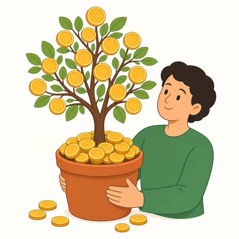 lucrative（儲かる・形容詞）の覚え方イラスト — profitable が分かれば、その近い仲間として覚えると早い語
