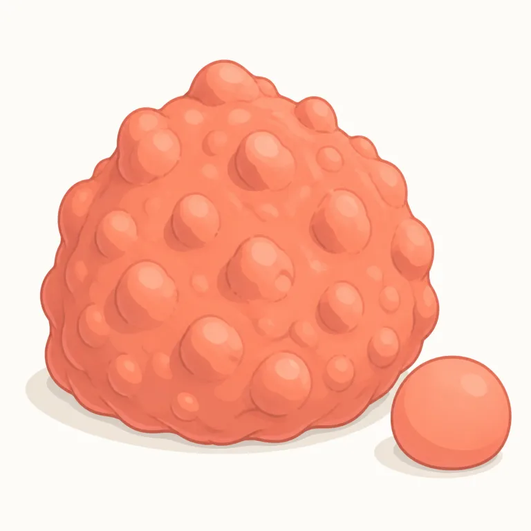 lumpy（塊状の・形容詞）の覚え方イラスト