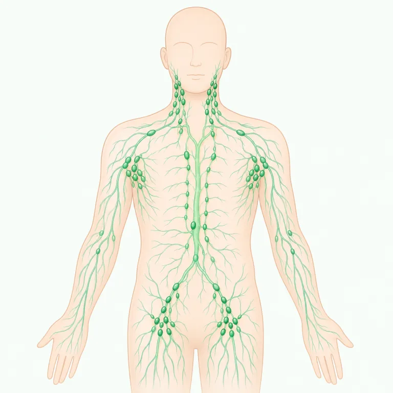 lymphatic（リンパ系の、リンパ液の・形容詞）の覚え方イラスト — まず中心は lymph