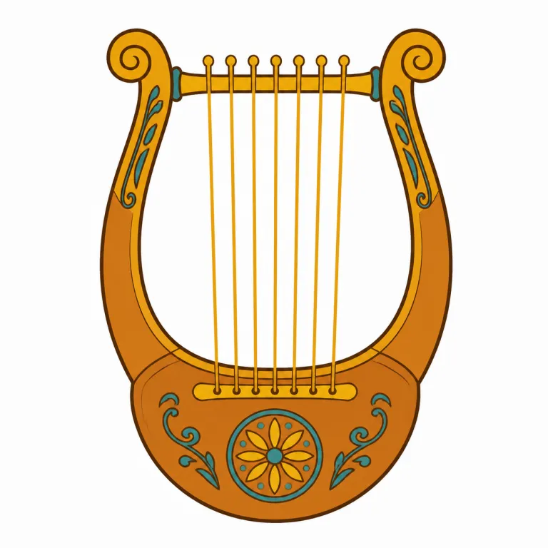 lyre（リラ・noun）の覚え方イラスト
