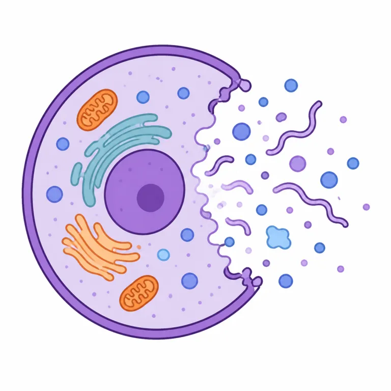 lysis（溶解・noun）の覚え方イラスト