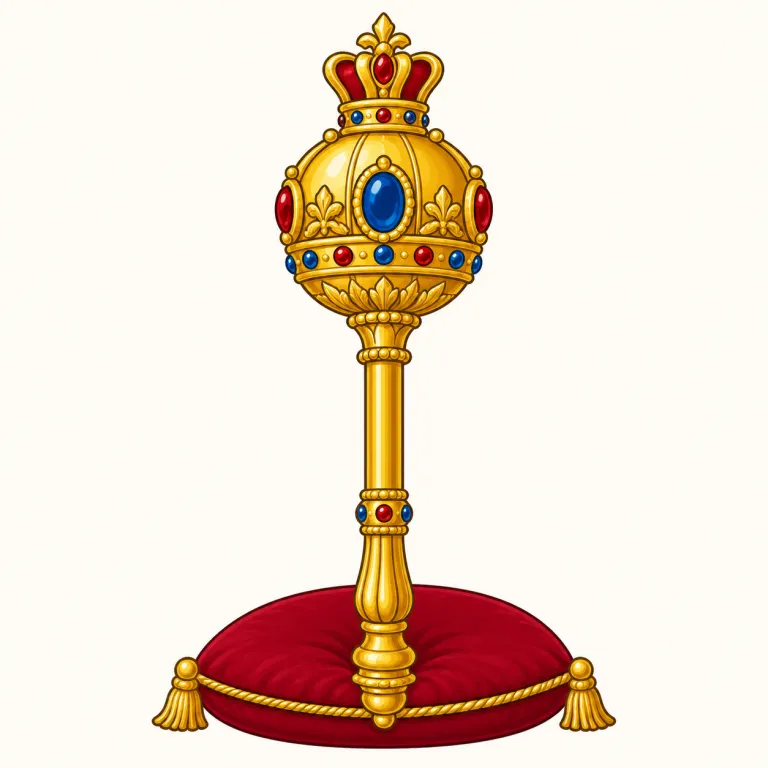 mace（王笏・noun）の覚え方イラスト