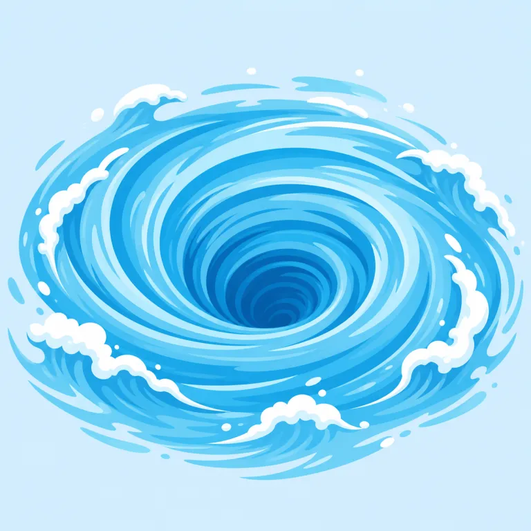 maelstrom（大渦巻き・名詞）の覚え方イラスト — まずは後半の strom を storm や stream と並べて見て、「荒れた流れ」のイメージでつかむと覚えやすいです