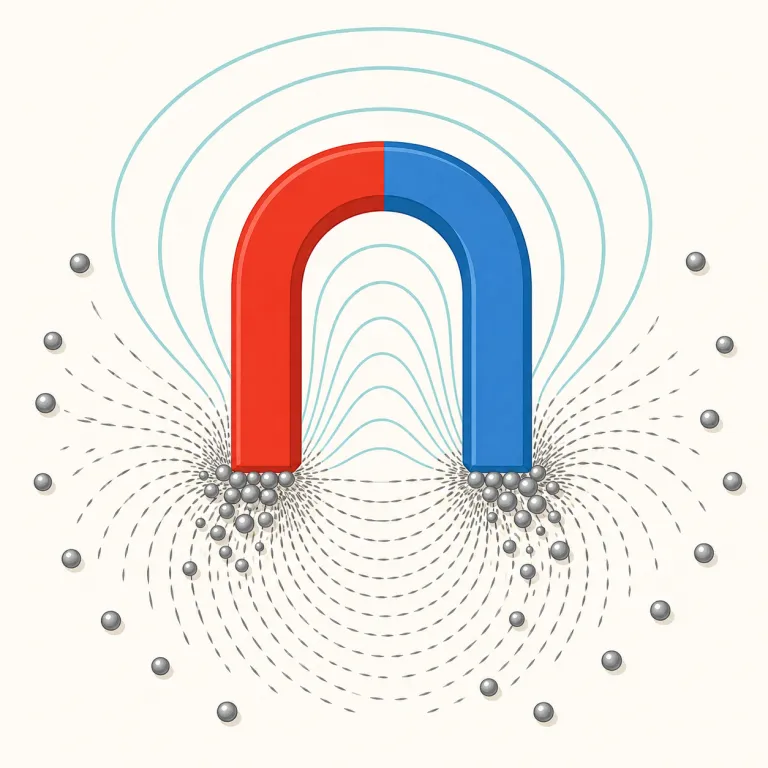 magnetics（磁気学・名詞）の覚え方イラスト — magnet が分かれば覚えやすい語です