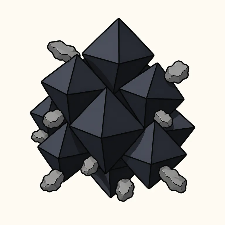 magnetite（磁鉄鉱・noun）の覚え方イラスト