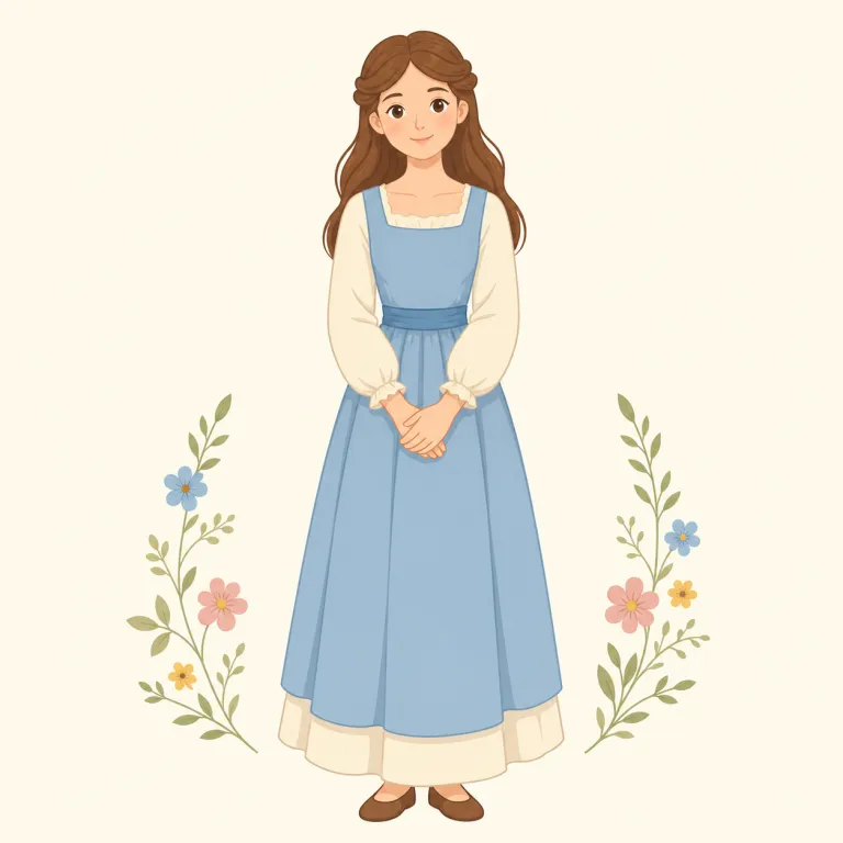 maiden（乙女・名詞）の覚え方イラスト — nice は good より少しやわらかく、日常会話で安全に使える「よい」という評価語として覚えるとよいです