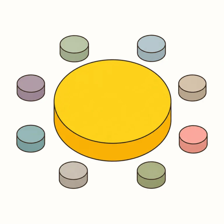 main（主要な・形容詞）の覚え方イラスト — main は「全体の中で中心になる一本」をイメージすると覚えやすいです