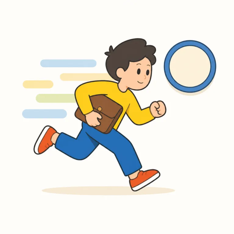 make haste（急ぐ・イディオム）の覚え方イラスト — hurry を知っているなら、make haste はその少し古風で、書き言葉・フォーマル寄りの言い方として覚えると残りやすいです