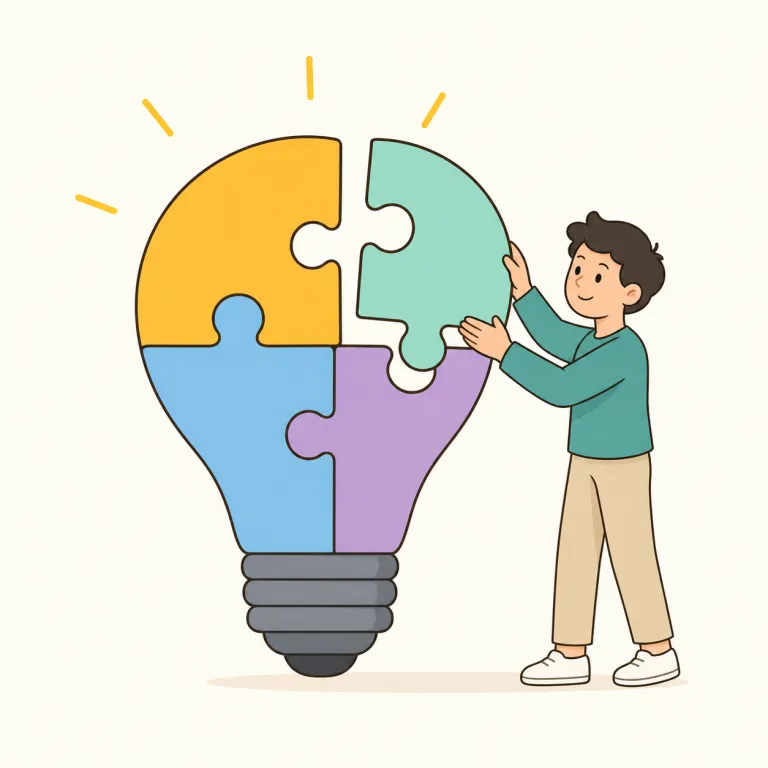 make sense（筋が通る・イディオム）の覚え方イラスト — この意味では、make sense は説明や考えが聞き手に理解できるというより、判断・提案・行動が道理に合っているかを表す