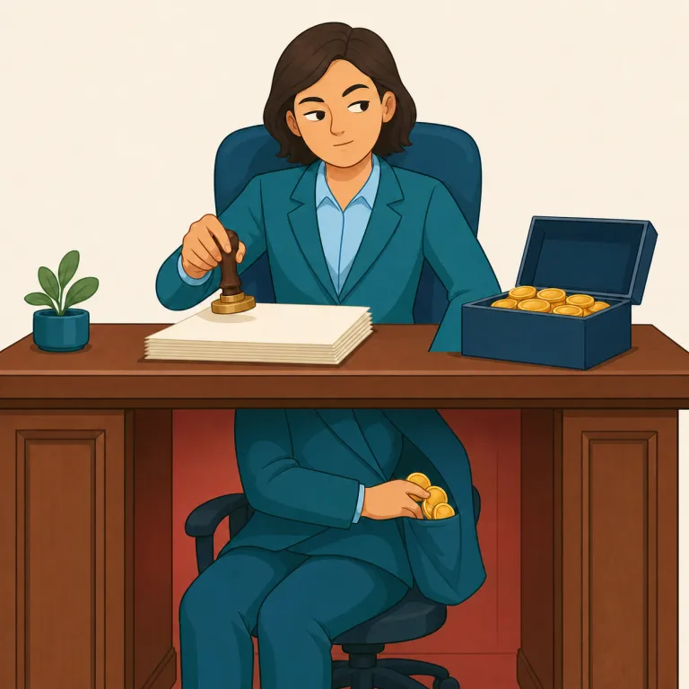 malfeasance（職権乱用、職務上の不正行為・名詞）の覚え方イラスト — mal- は malfunction, malnutrition などで見慣れた「悪い・不良の」という印象でつかむと覚えやすい語