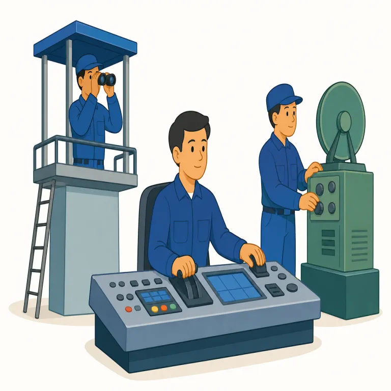 man（持ち場に配置する・verb）の覚え方イラスト