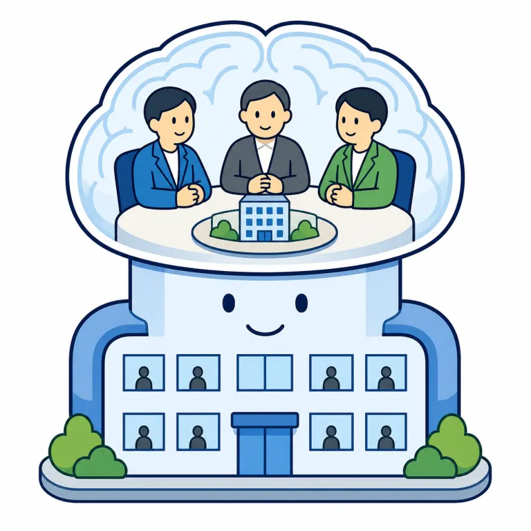 management（経営陣・noun）の覚え方イラスト
