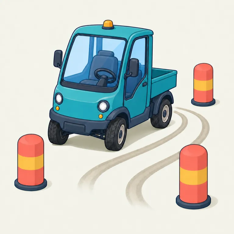 maneuver（巧みに動かす・動詞）の覚え方イラスト — maneuverは手を使って動かすイメージを持つ語で、軍隊や車を巧みに動かす、状況を有利に運ぶという意味です