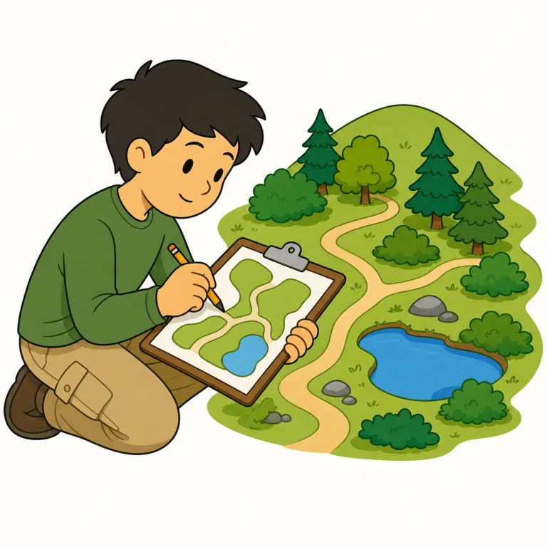 map（地図を作成する・動詞）の覚え方イラスト — 名詞の map（地図）をそのまま動詞にした形、と押さえると覚えやすいです