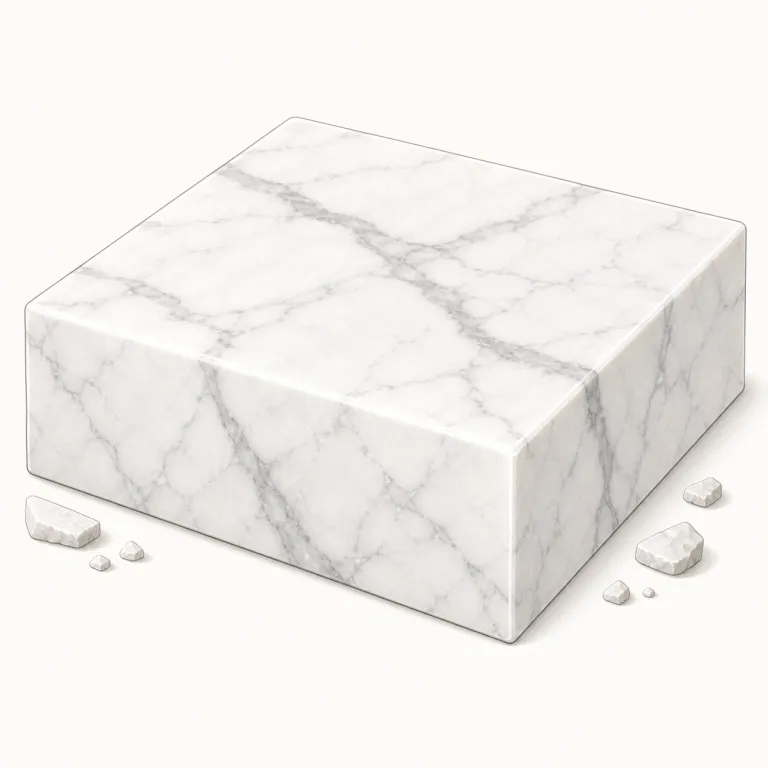 marble（大理石・名詞）の覚え方イラスト — marble の「大理石」は、stone や rock より用途が絞られた、磨くと美しい高級石材として覚えると定着します