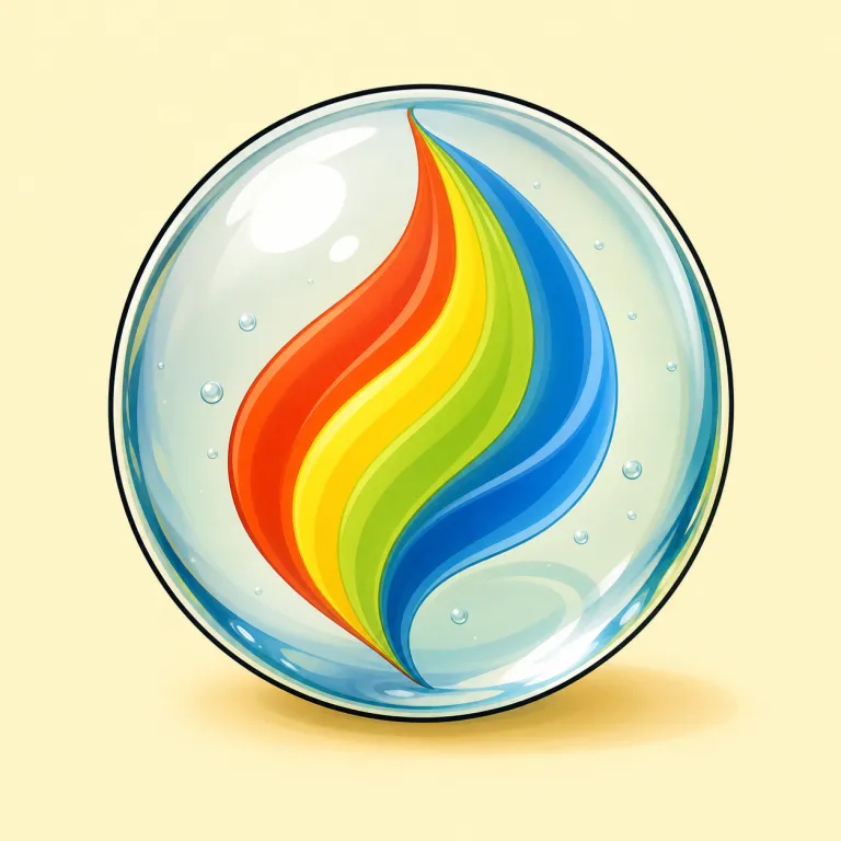 marble（ビー玉・noun）の覚え方イラスト