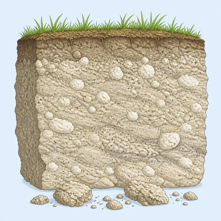 marl（泥灰土・名詞）の覚え方イラスト — marl は「ただの土」ではなく、clay（粘土質）と lime / limestone（石灰質）の両方を含む土だとまとめて覚えると残りやすい語です
