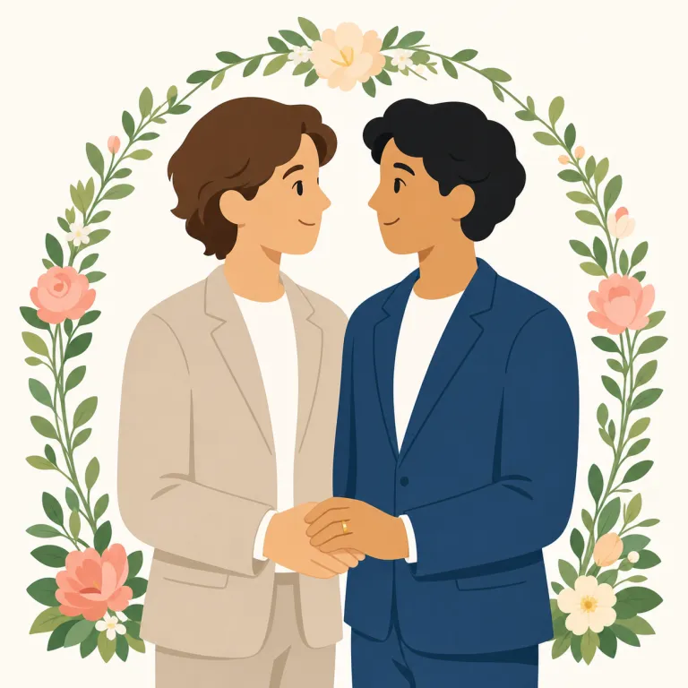 marriage（結婚・名詞）の覚え方イラスト — marry を知っていれば覚えやすい語です