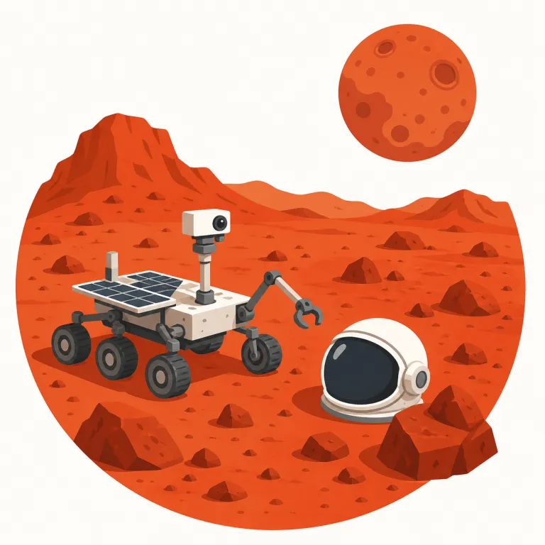 Martian（火星の・形容詞）の覚え方イラスト — Mars（火星）に -ian が付いて「火星に属する・火星由来の」という形
