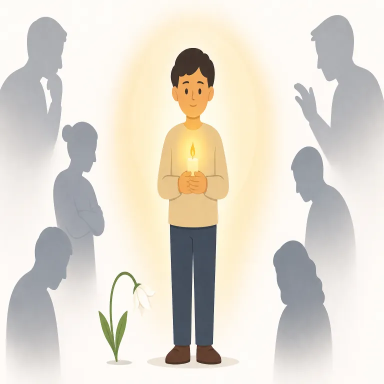 martyrdom（殉教・名詞）の覚え方イラスト — まず martyr を「信念や信仰のために犠牲になる人」と押さえると、martyrdom はその人そのものではなく、「殉教という行為・状態」だと整理できます