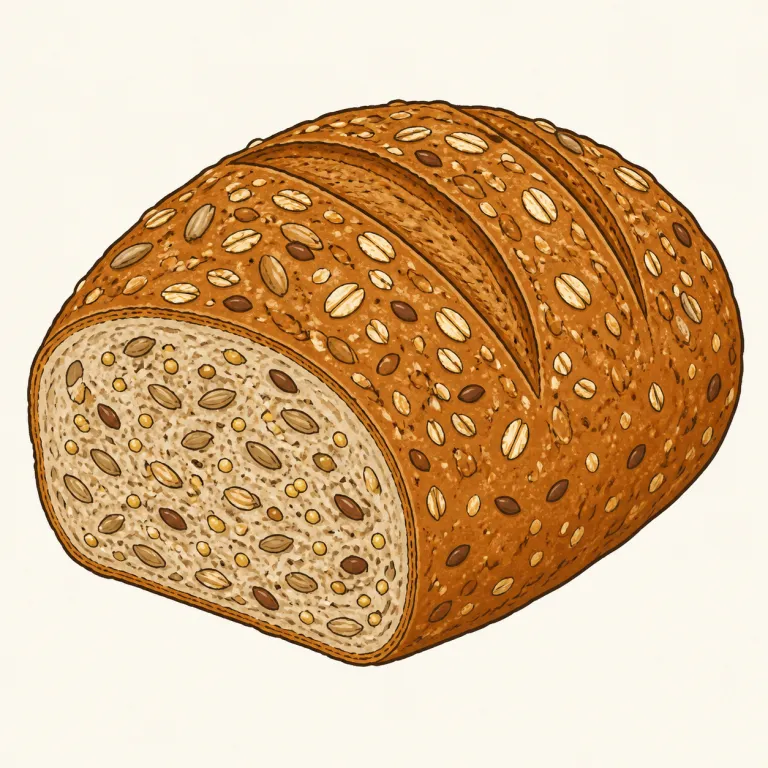 maslin（混合穀物パン・noun）の覚え方イラスト